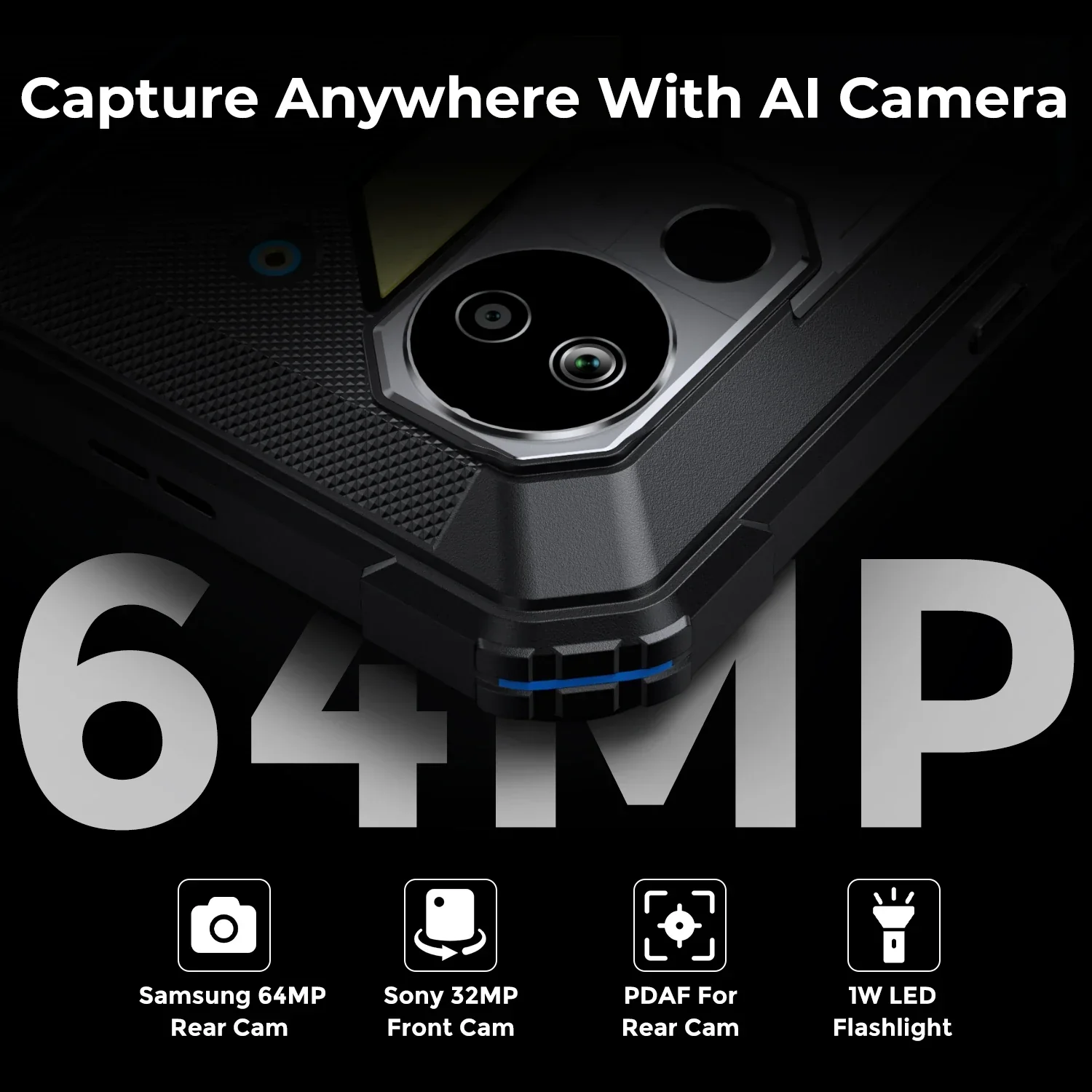 FOSSiBOT DT3 5G - Écran 10,4 Pouces - 32 Go de RAM + 256 Go - Processeur MediaTek Dimensity 7300 4nm Octa-core - Batterie 21560 mAh - Appareil Photo 64 MP - Charge Rapide 66W - Android 15 Tablette Robuste - Image 12