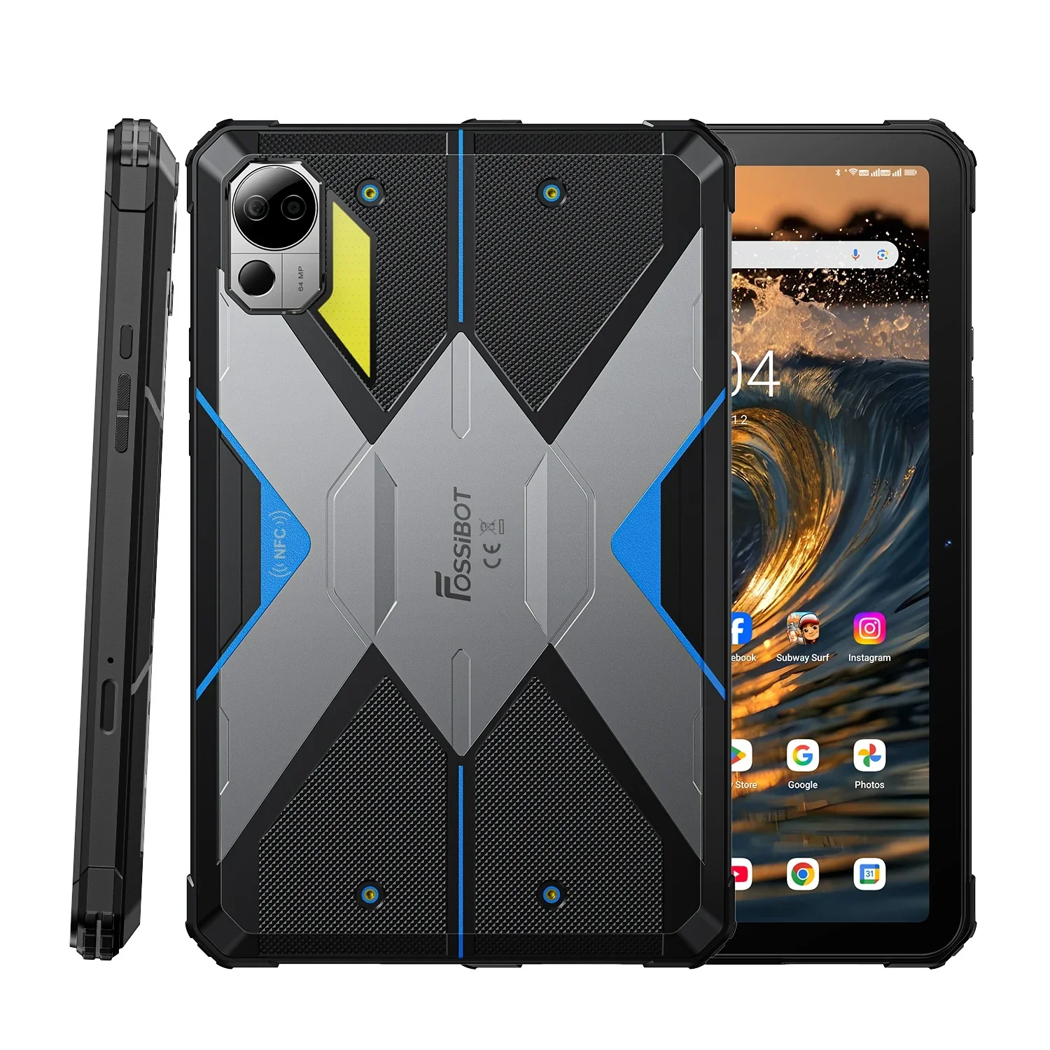 FOSSiBOT DT3 5G - Écran 10,4 Pouces - 32 Go de RAM + 256 Go - Processeur MediaTek Dimensity 7300 4nm Octa-core - Batterie 21560 mAh - Appareil Photo 64 MP - Charge Rapide 66W - Android 15 Tablette Robuste - Image 3