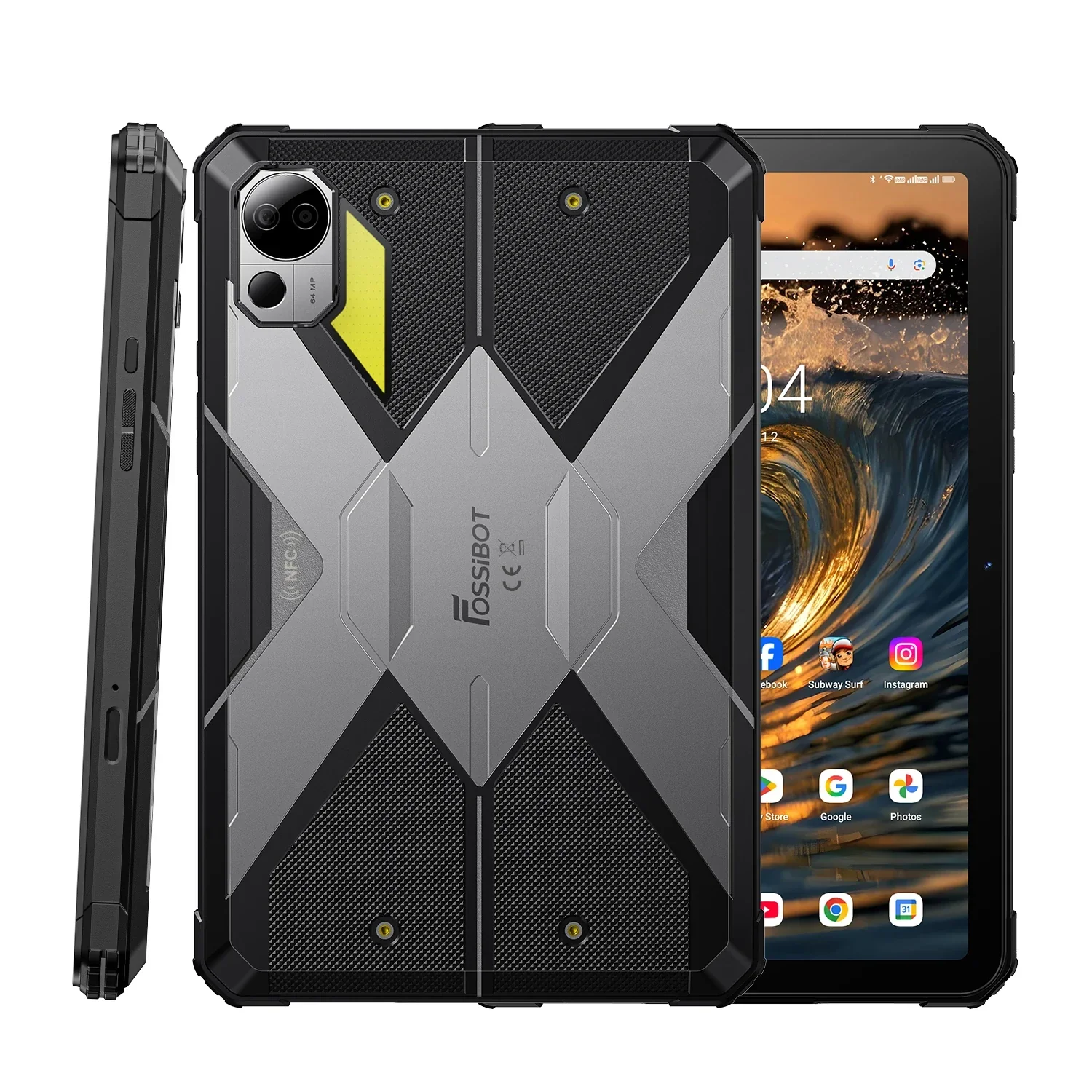 FOSSiBOT DT3 5G - Écran 10,4 Pouces - 32 Go de RAM + 256 Go - Processeur MediaTek Dimensity 7300 4nm Octa-core - Batterie 21560 mAh - Appareil Photo 64 MP - Charge Rapide 66W - Android 15 Tablette Robuste - Image 7