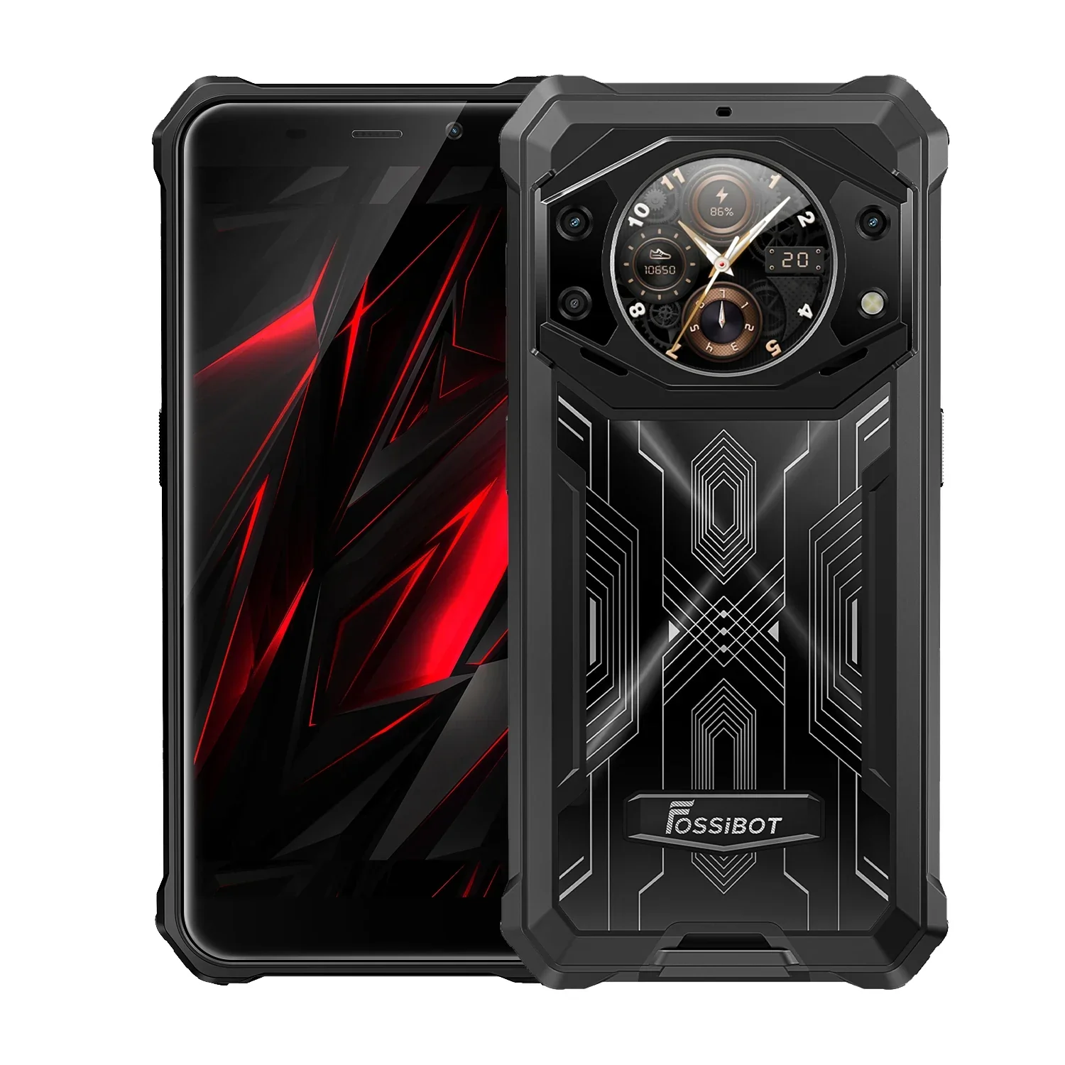 FOSSiBOT F101 PRO 15 Go + 128 Go - Écran principal de 5,45 pouces & Écran arrière innovant et multifonction de 1,32 pouce - Téléphone robuste NFC avec batterie 10600 mAh - Image 3