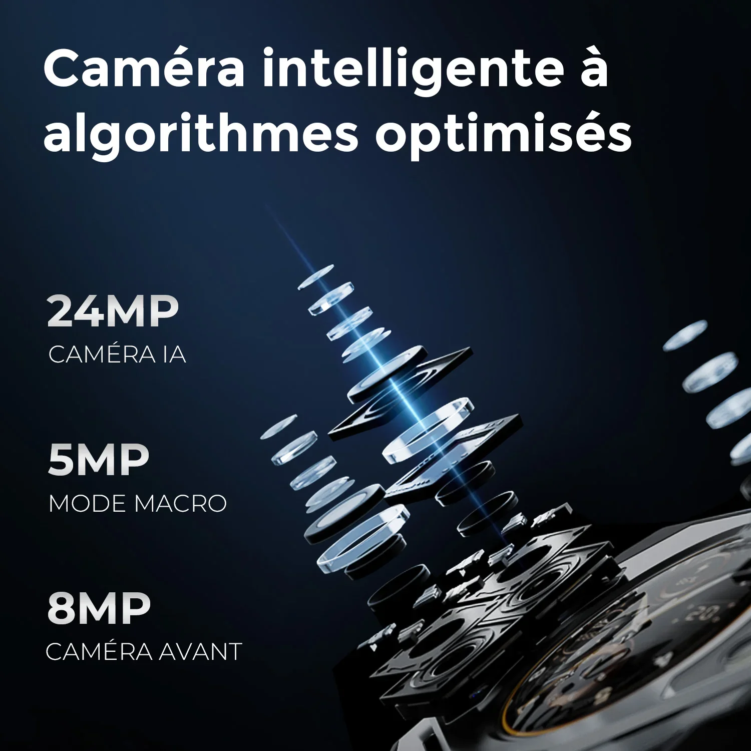 FOSSiBOT F101 PRO 15 Go + 128 Go - Écran principal de 5,45 pouces & Écran arrière innovant et multifonction de 1,32 pouce - Téléphone robuste NFC avec batterie 10600 mAh - Image 5