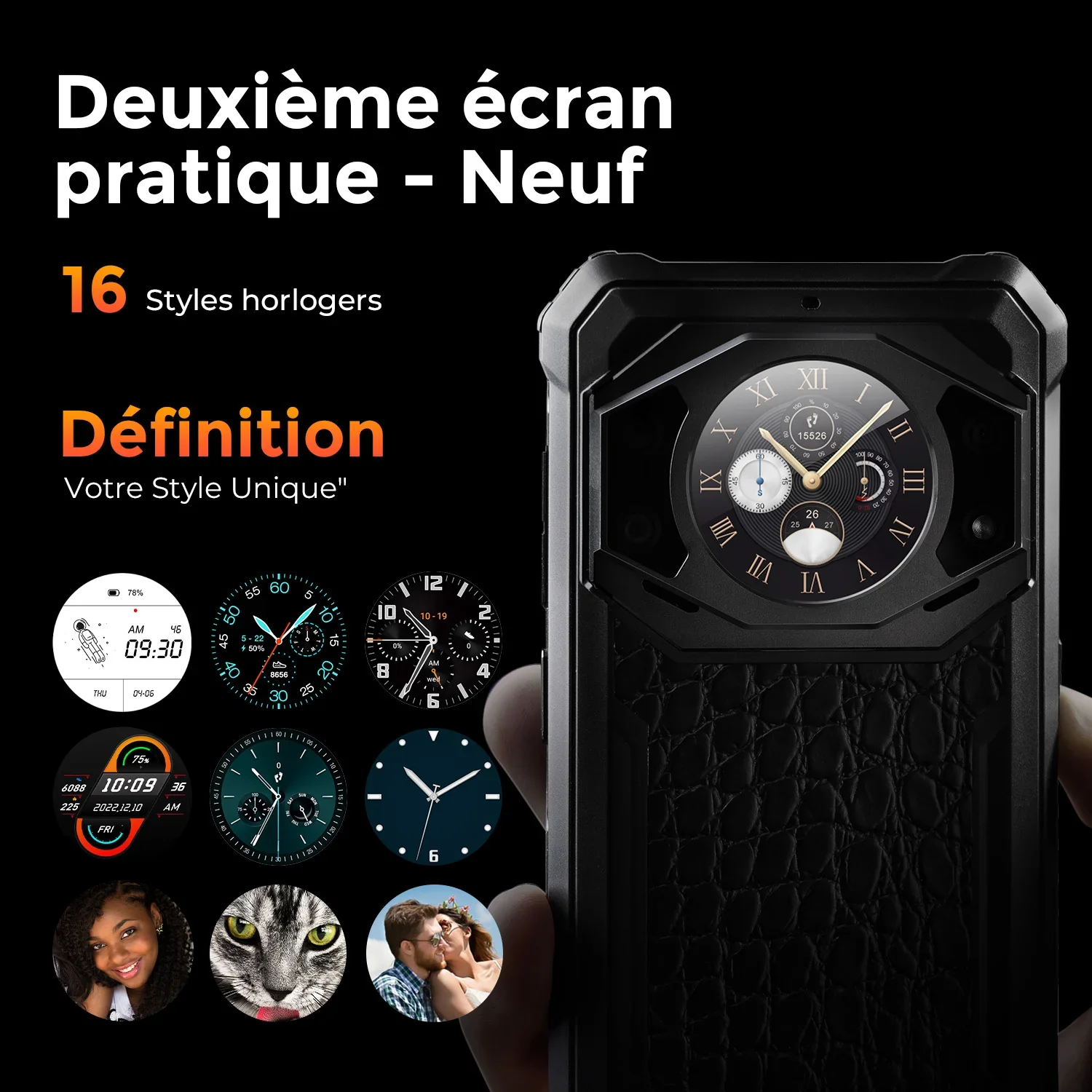 FOSSiBOT F101 PRO 15 Go + 128 Go - Écran principal de 5,45 pouces & Écran arrière innovant et multifonction de 1,32 pouce - Téléphone robuste NFC avec batterie 10600 mAh - Image 6