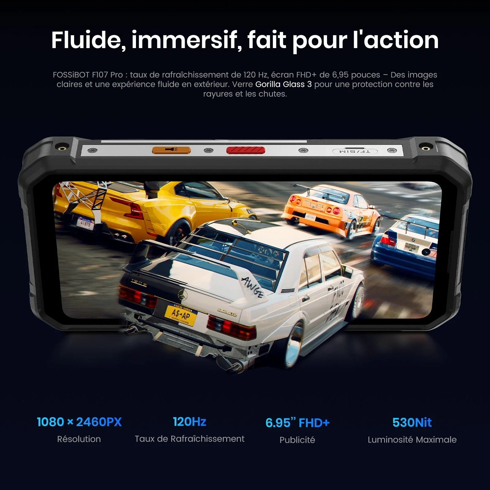 FOSSiBOT F107 Pro - Smartphone Robusté 6,95 Pouces 30+512GB MediaTek Dimensity 7300 200MP+32MP 28000mAh Android 15 Vision Nocturne Stellaire - Image 8