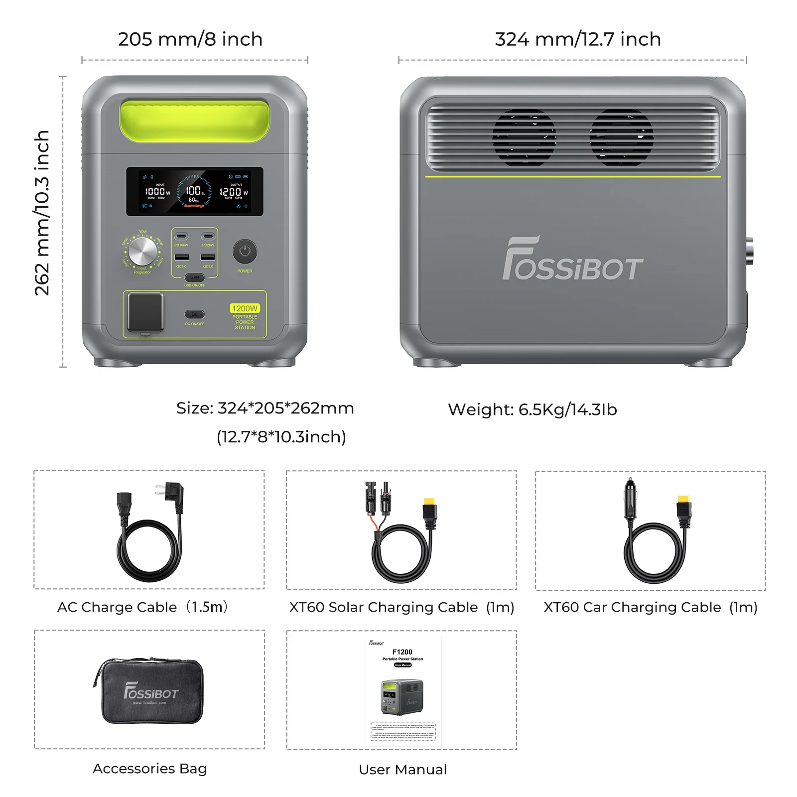 FOSSiBOT F1200 station électrique portable - 1 024 Wh | 1 200 W - Image 3
