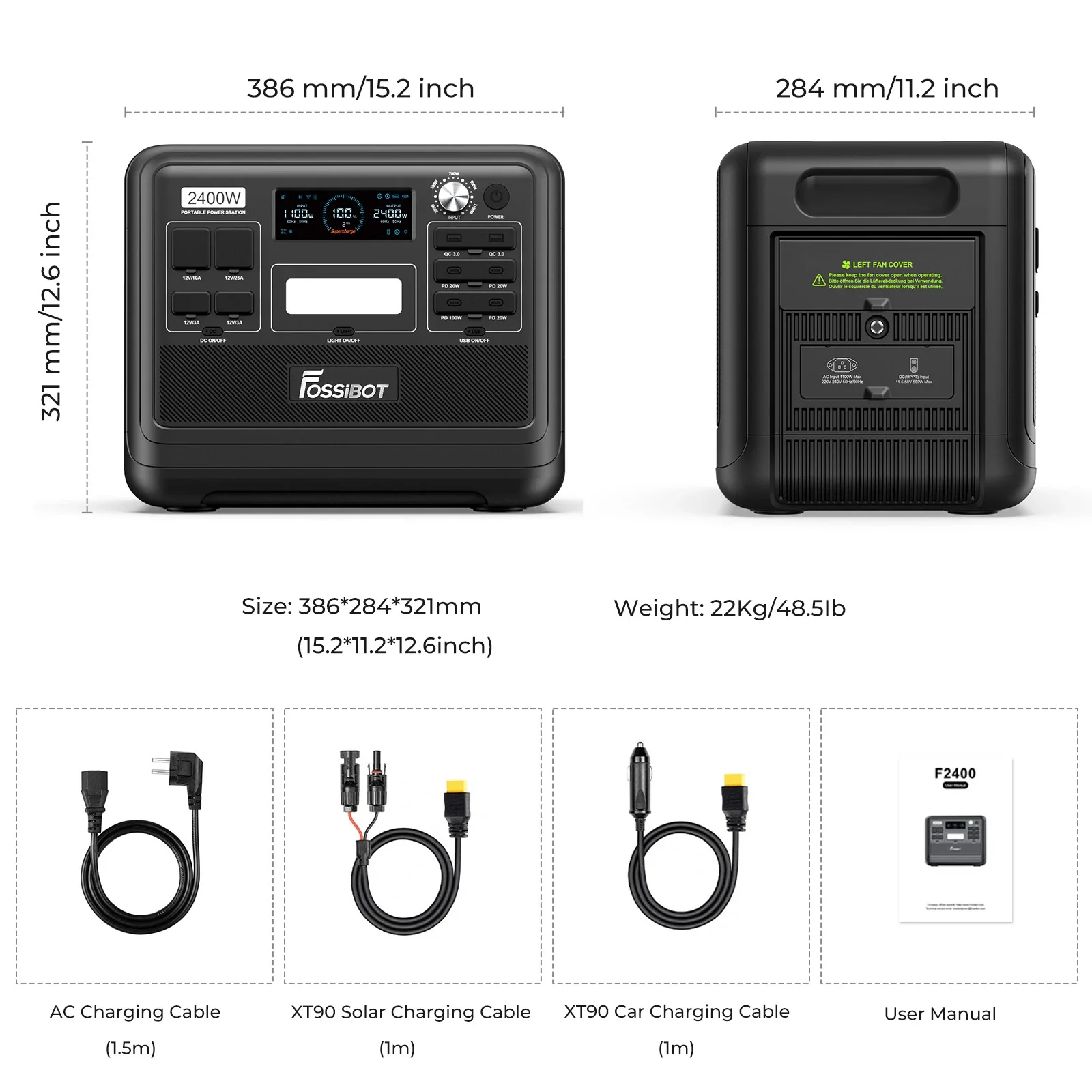 FOSSiBOT F2400 station électrique portable - 2 048 Wh | 2 400 W - Image 15