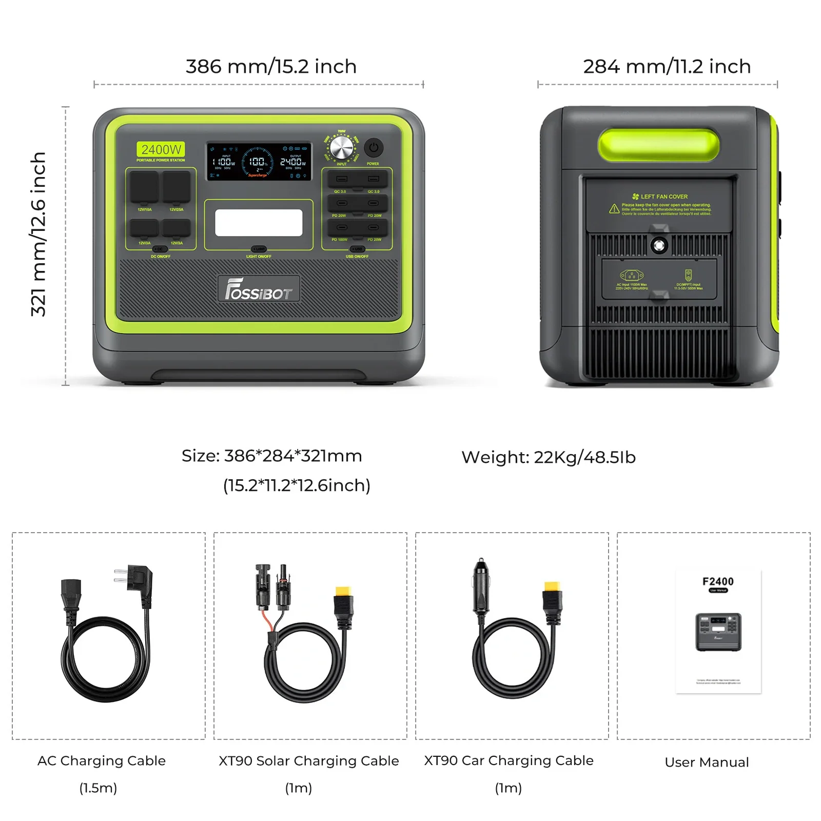 FOSSiBOT F2400 station électrique portable - 2 048 Wh | 2 400 W - Image 3