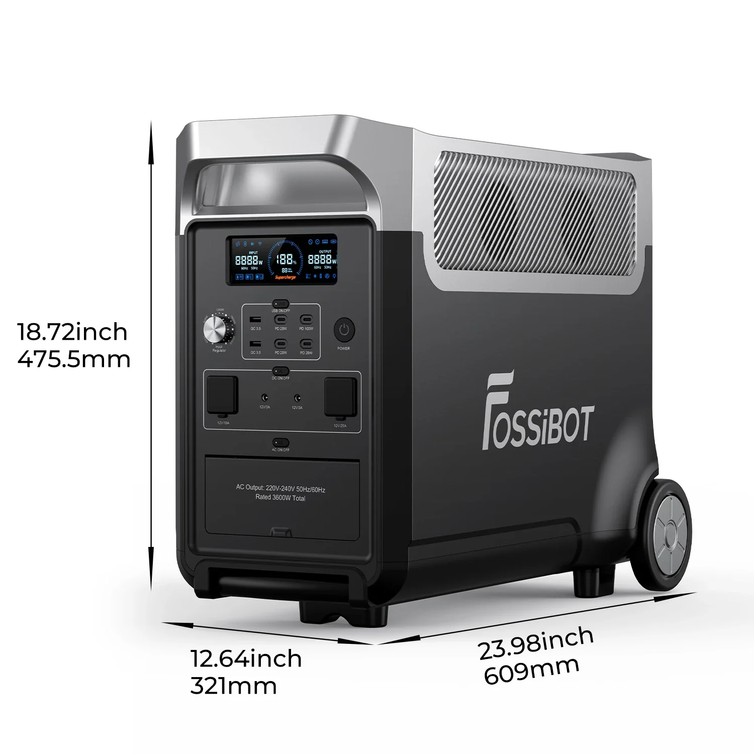 FOSSiBOT F3600 Pro station électrique portable - 3 840 Wh | 3 600 W - Image 8