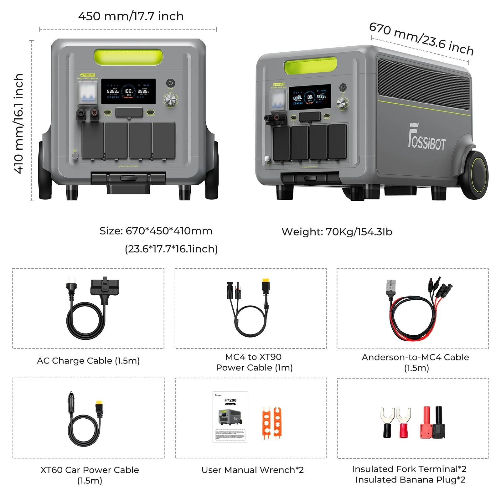 FOSSiBOT F7200 station électrique portable - 5222.4Wh | 7200W - Image 3